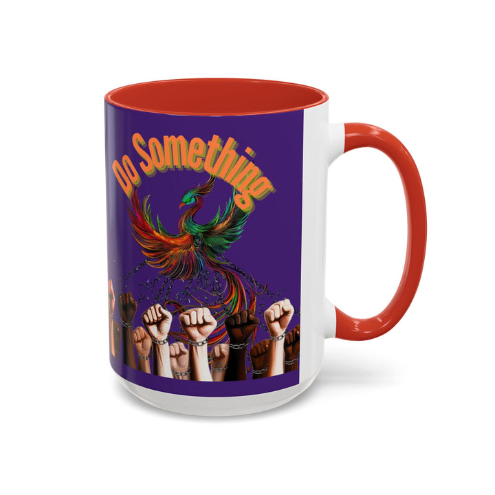"Do Something" Phoenix & Fists Empowerment Coffee Mug –