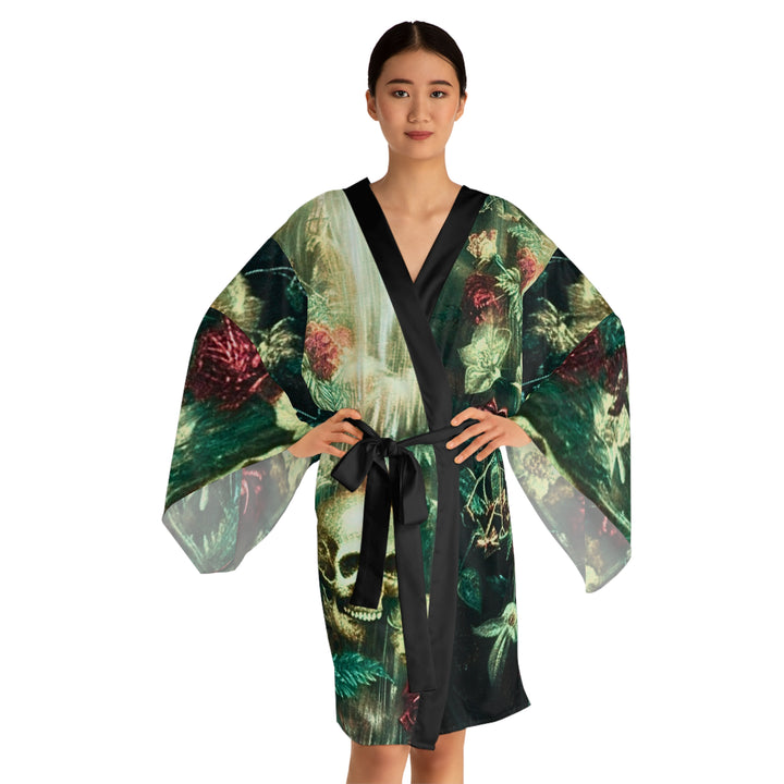 Ethereal Skeleton Long Sleeve Kimono Robe