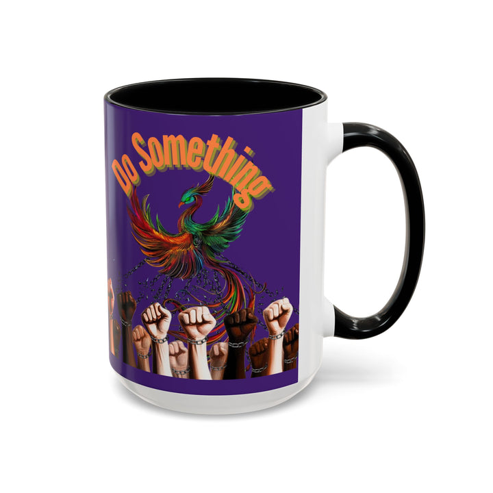 "Do Something" Phoenix & Fists Empowerment Coffee Mug –