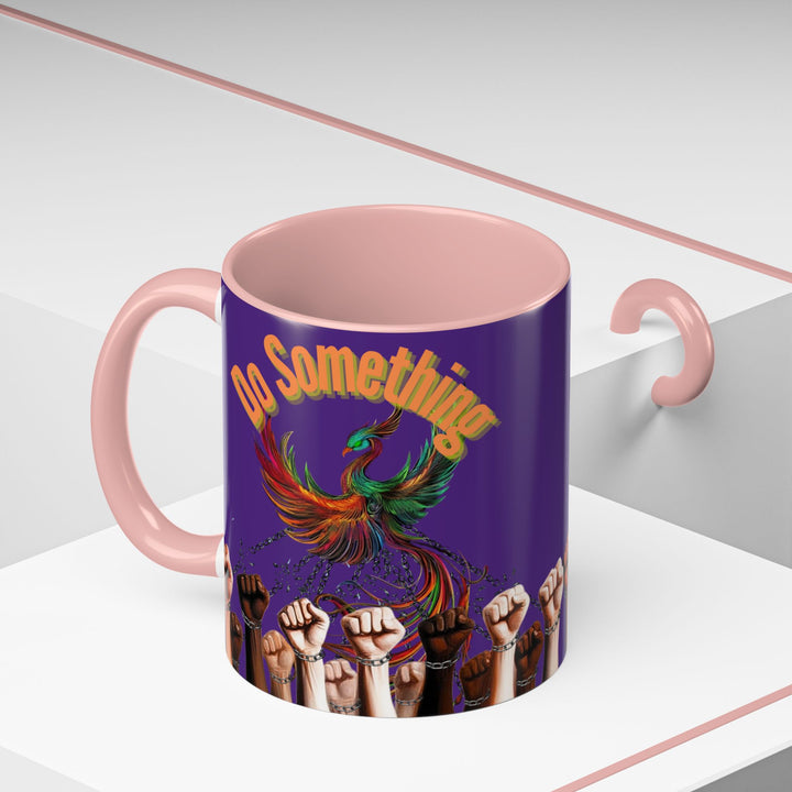 "Do Something" Phoenix & Fists Empowerment Coffee Mug –