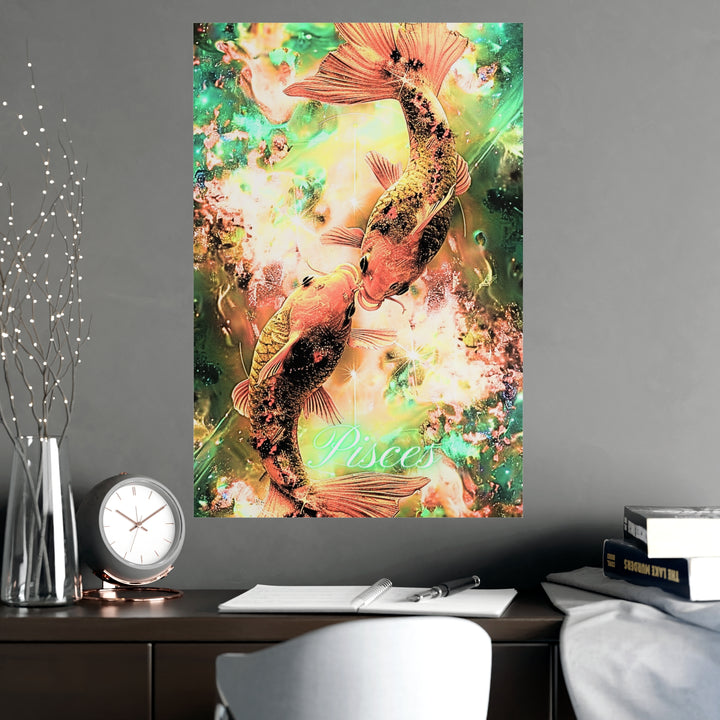 Pisces Zodiac Matte Poster