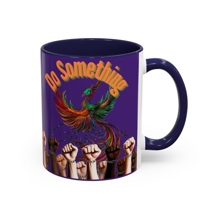 "Do Something" Phoenix & Fists Empowerment Coffee Mug –