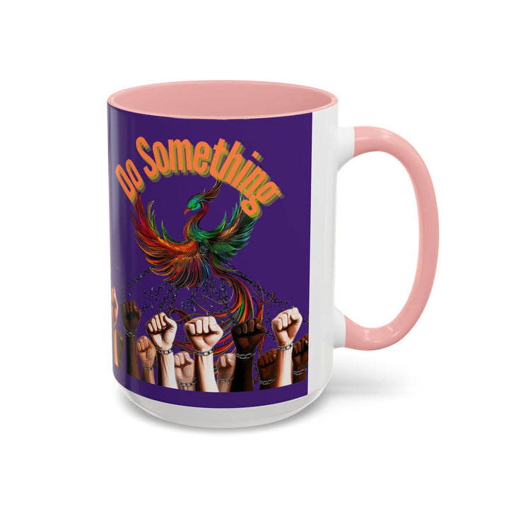 "Do Something" Phoenix & Fists Empowerment Coffee Mug –