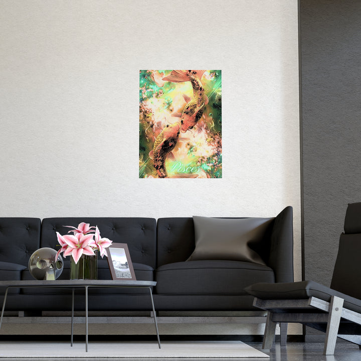 Pisces Zodiac Matte Poster