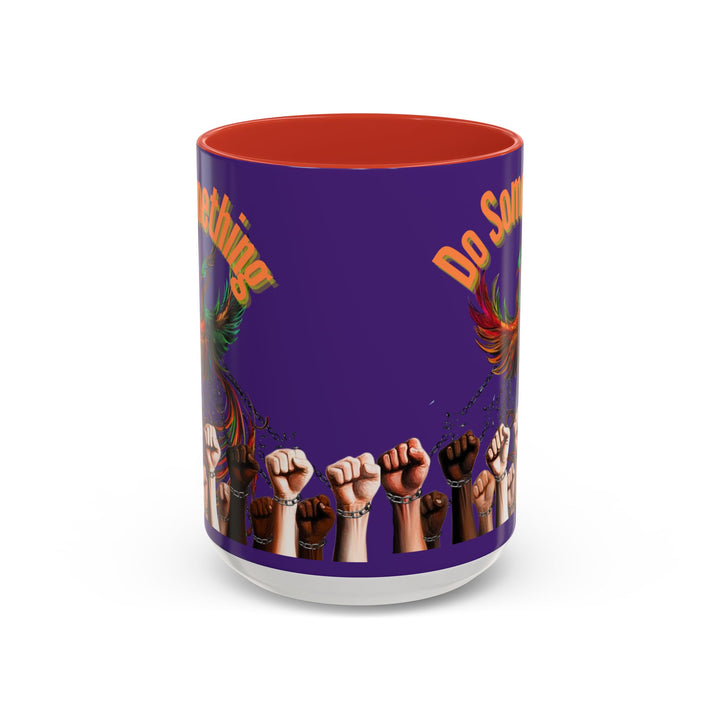 "Do Something" Phoenix & Fists Empowerment Coffee Mug –