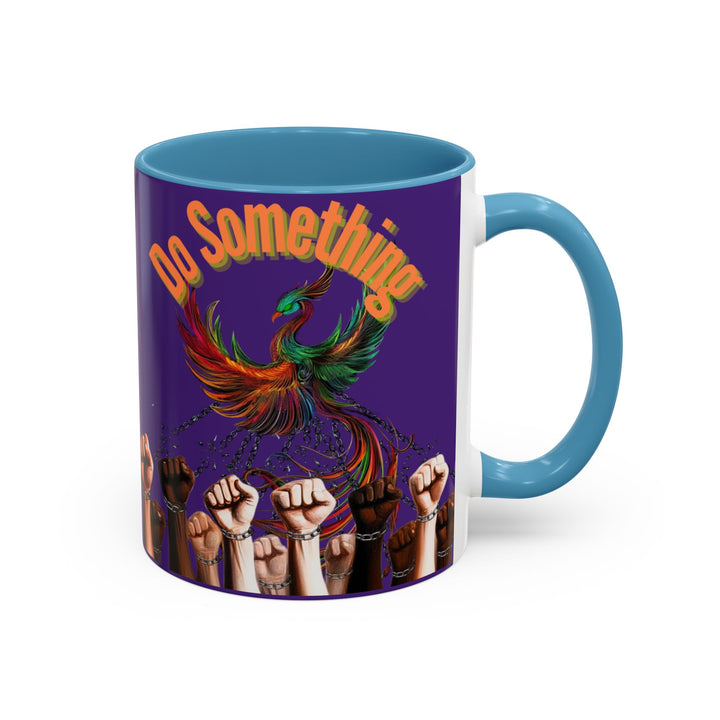 "Do Something" Phoenix & Fists Empowerment Coffee Mug –