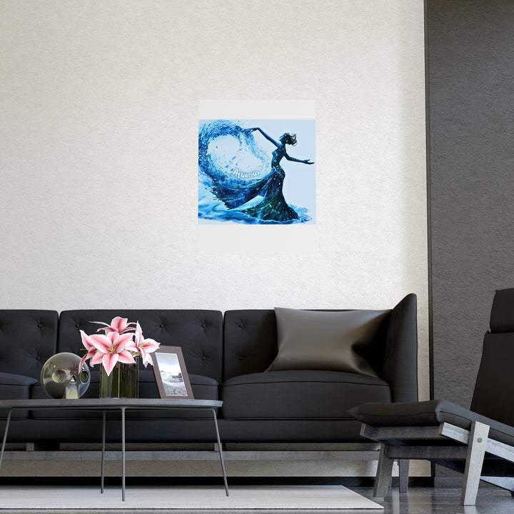 Aquarius Zodiac Matte Poster