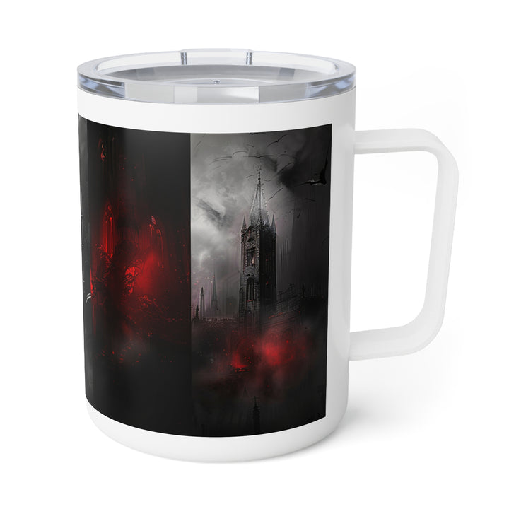 Gothic Inspired Insulated Coffee Mug, 10oz