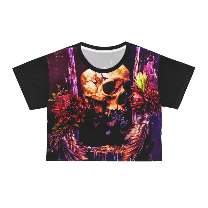 Framed Skull Crop Tee (AOP)