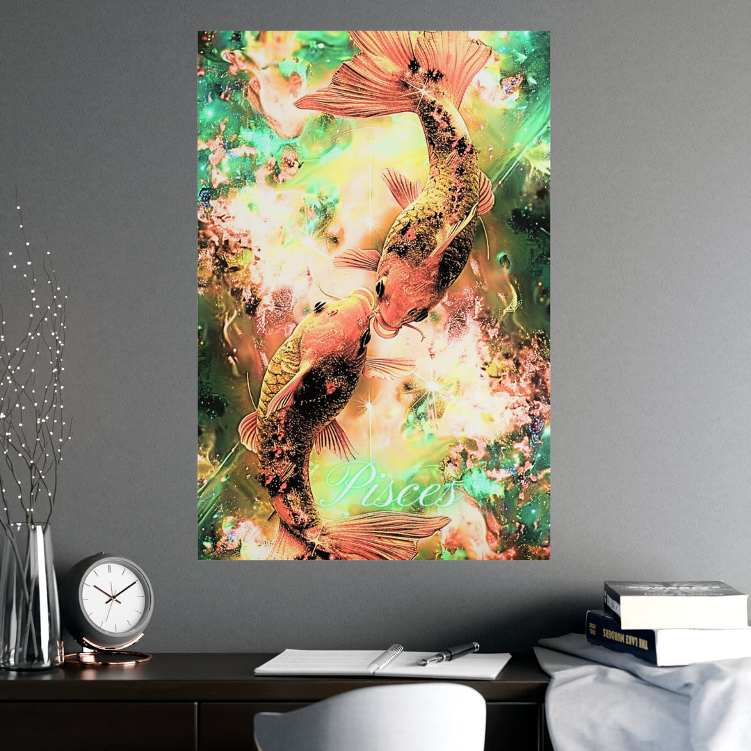 Pisces Zodiac Matte Poster