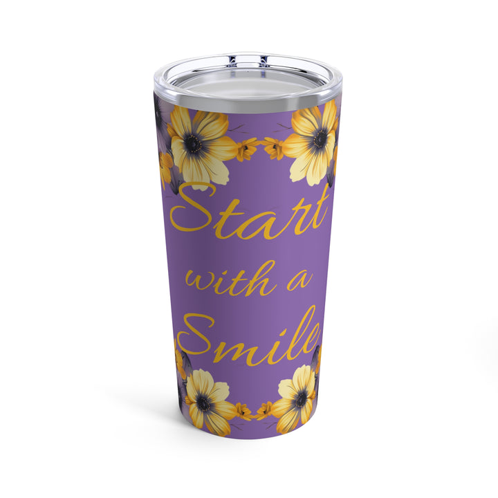 Start with a Smile Daisy Tumbler 20oz