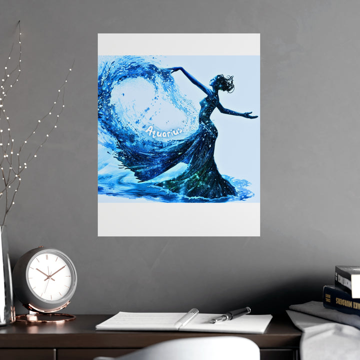 Aquarius Zodiac Matte Poster