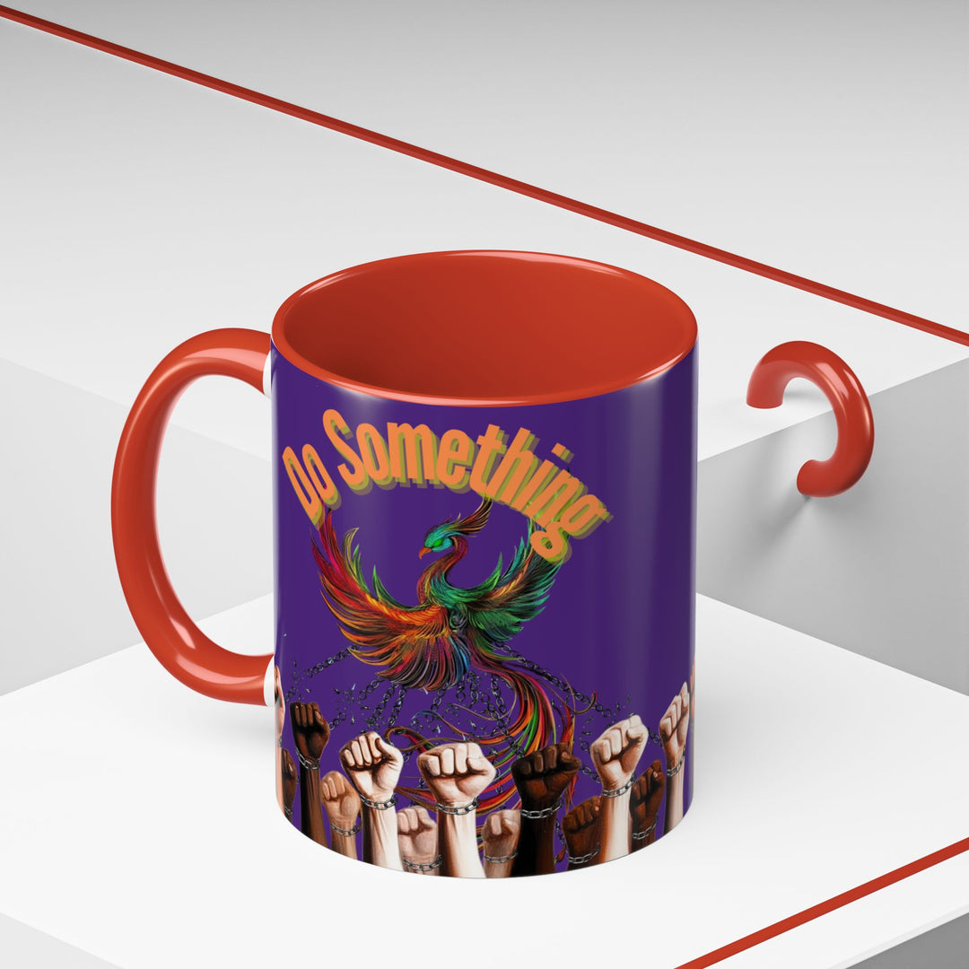 "Do Something" Phoenix & Fists Empowerment Coffee Mug –