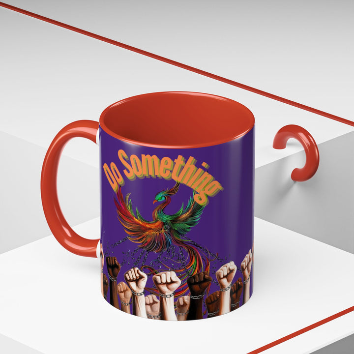 "Do Something" Phoenix & Fists Empowerment Coffee Mug –
