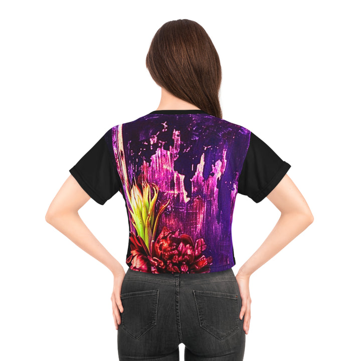 Framed Skull Crop Tee (AOP)