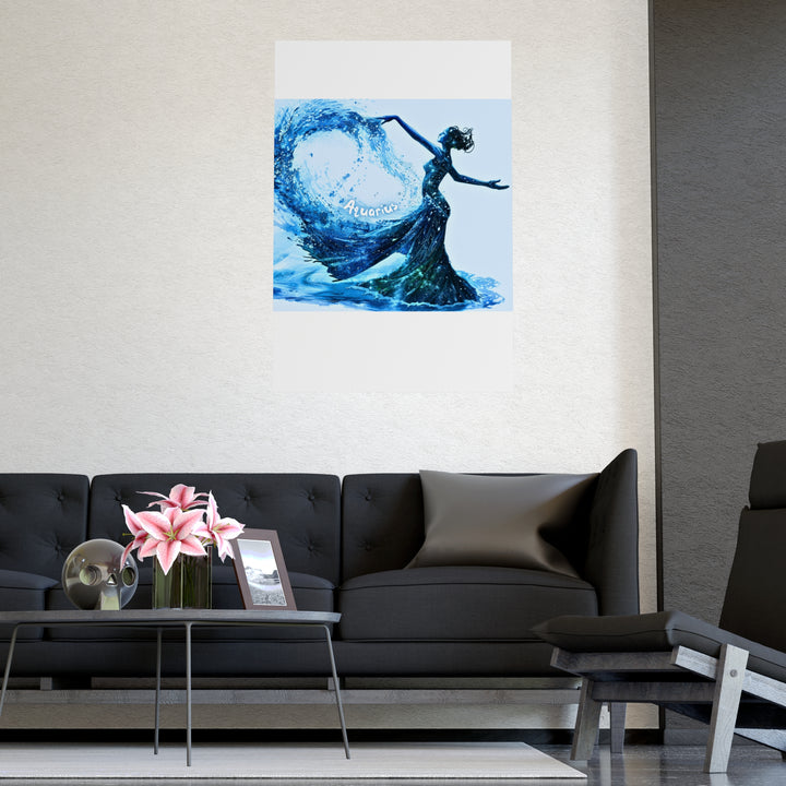Aquarius Zodiac Matte Poster