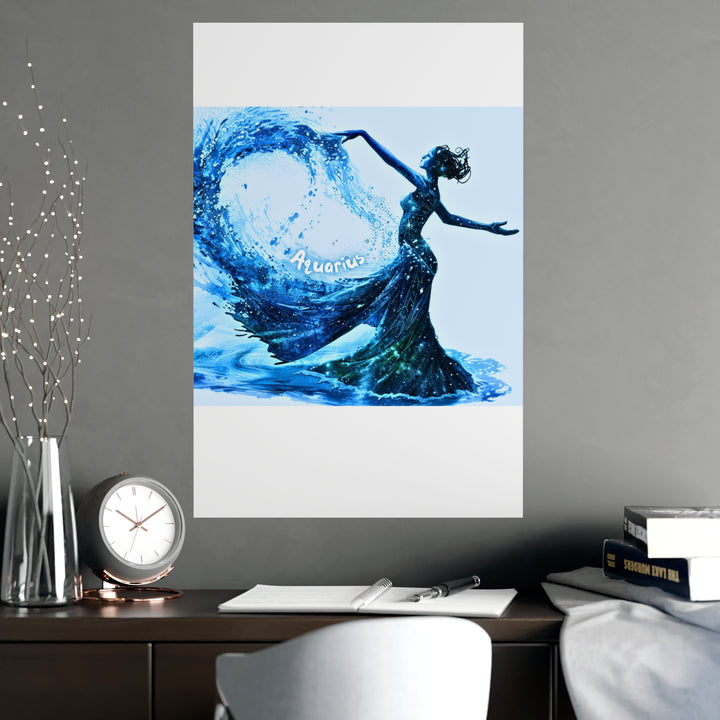 Aquarius Zodiac Matte Poster