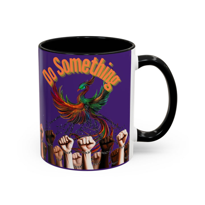 "Do Something" Phoenix & Fists Empowerment Coffee Mug –