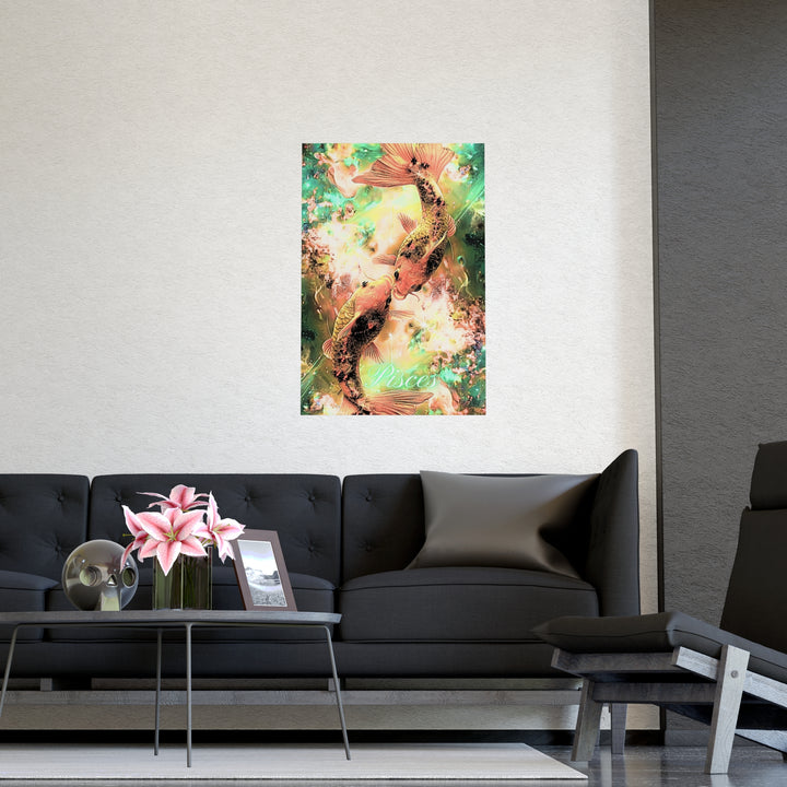 Pisces Zodiac Matte Poster