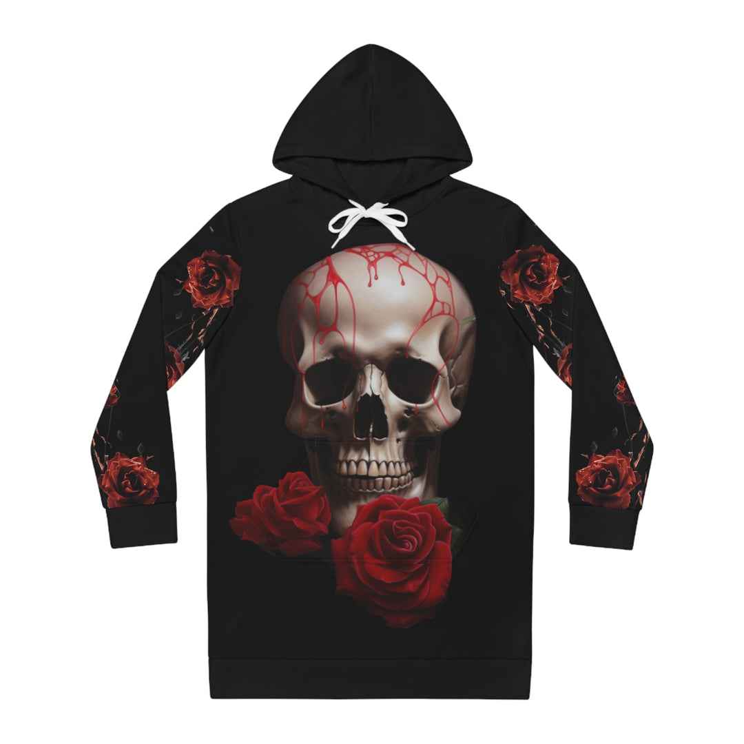 Skull and Roses Women's Hoodie Dress