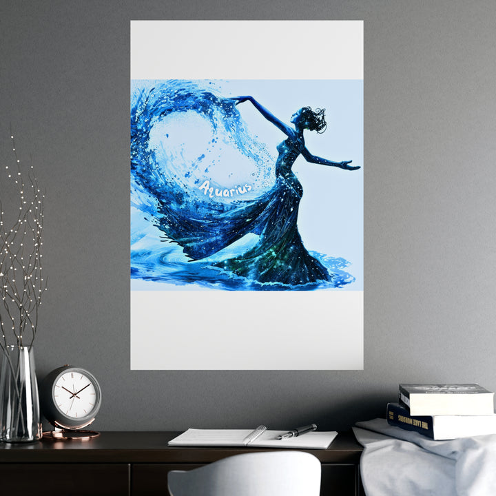 Aquarius Zodiac Matte Poster