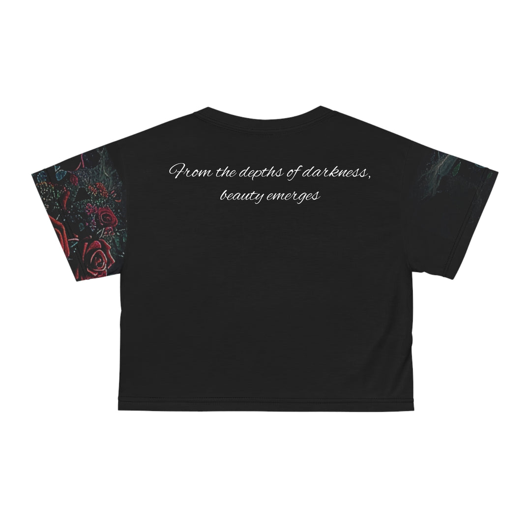 Beauty Emerges Crop Tee (Black)