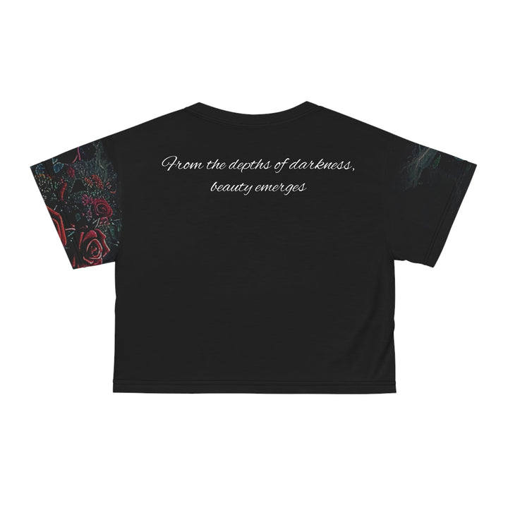 Beauty Emerges Crop Tee (Black)