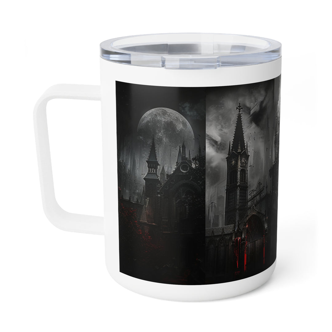 Gothic Inspired Insulated Coffee Mug, 10oz