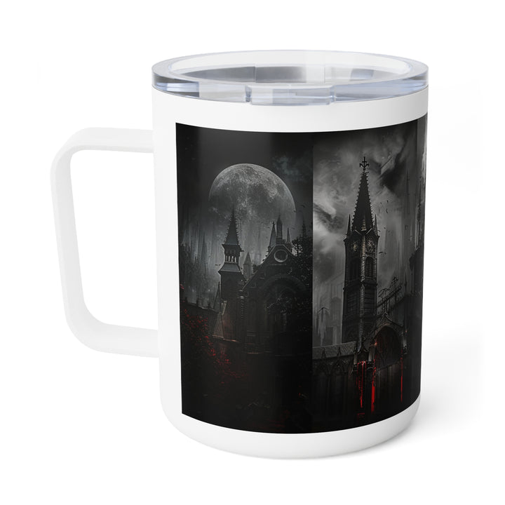 Gothic Inspired Insulated Coffee Mug, 10oz