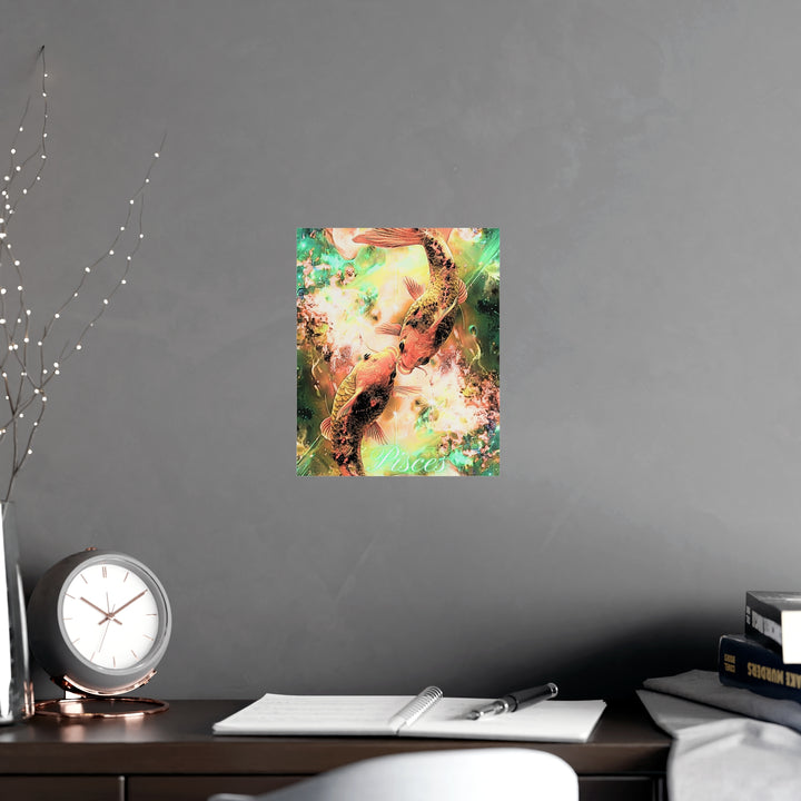 Pisces Zodiac Matte Poster