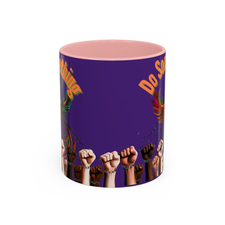 "Do Something" Phoenix & Fists Empowerment Coffee Mug –