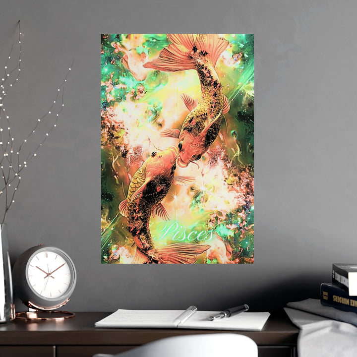 Pisces Zodiac Matte Poster