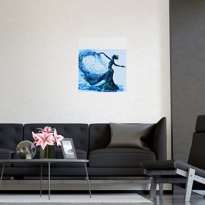 Aquarius Zodiac Matte Poster