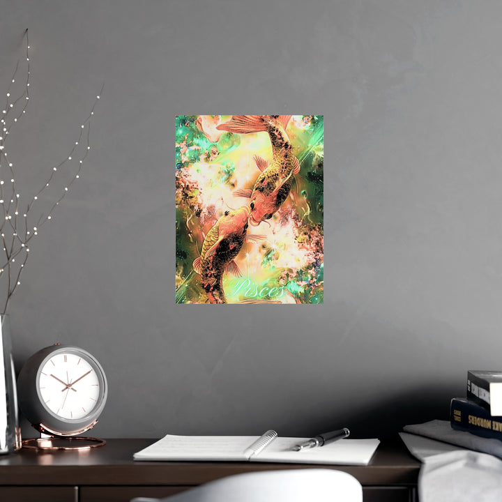 Pisces Zodiac Matte Poster