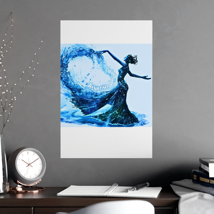 Aquarius Zodiac Matte Poster