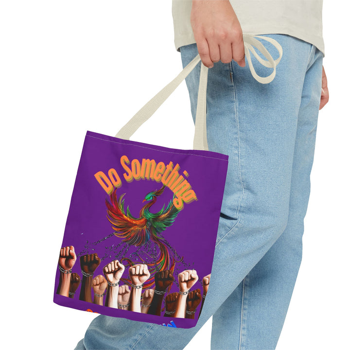 "Do Something" Phoenix & Fist Empowerment Tote Bag - Social Justice Collection