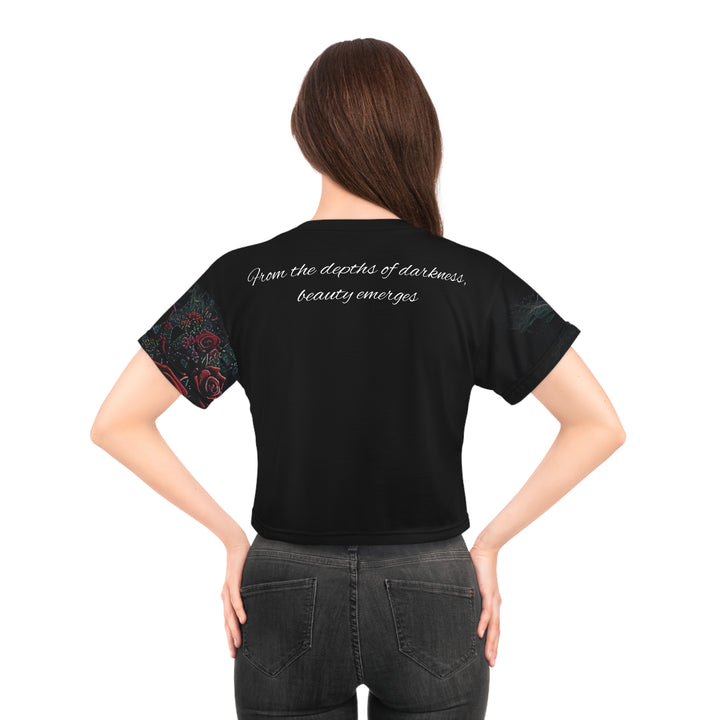 Beauty Emerges Crop Tee (Black)