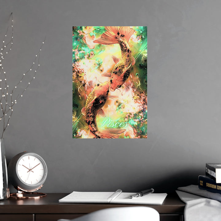 Pisces Zodiac Matte Poster
