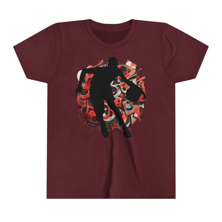 Basketball Silhouette Youth Short Sleeve Tee