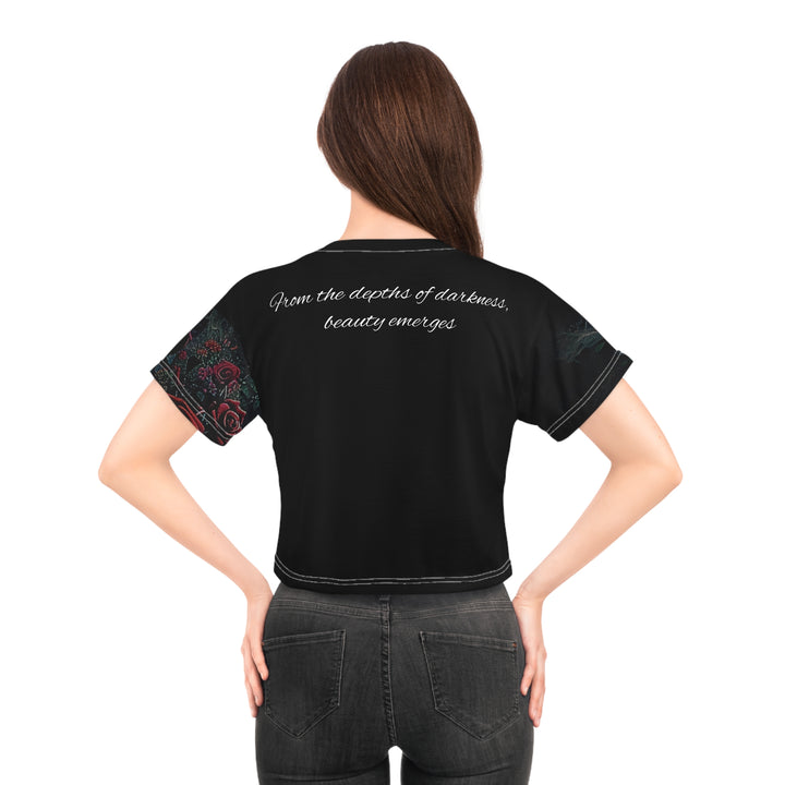 Beauty Emerges Crop Tee (Black)