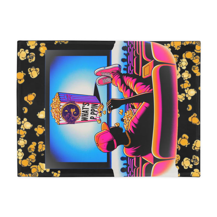 What's Poppin' collection Plush Fleece Blanket