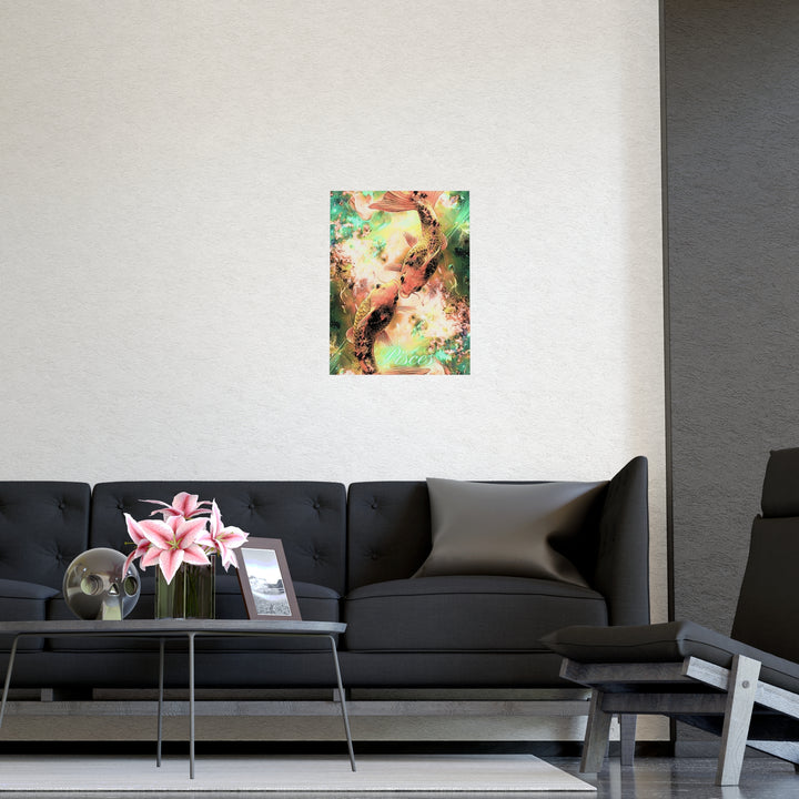 Pisces Zodiac Matte Poster