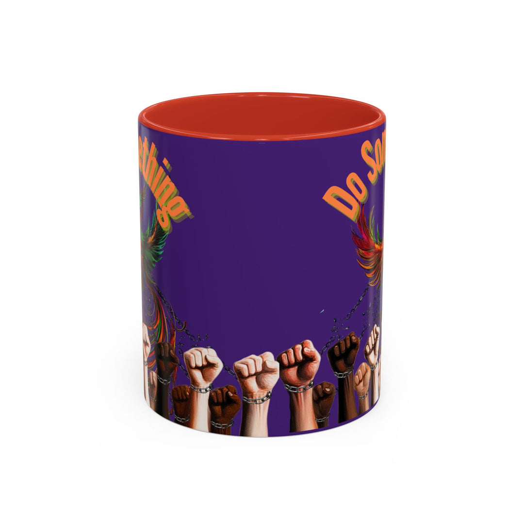"Do Something" Phoenix & Fists Empowerment Coffee Mug –