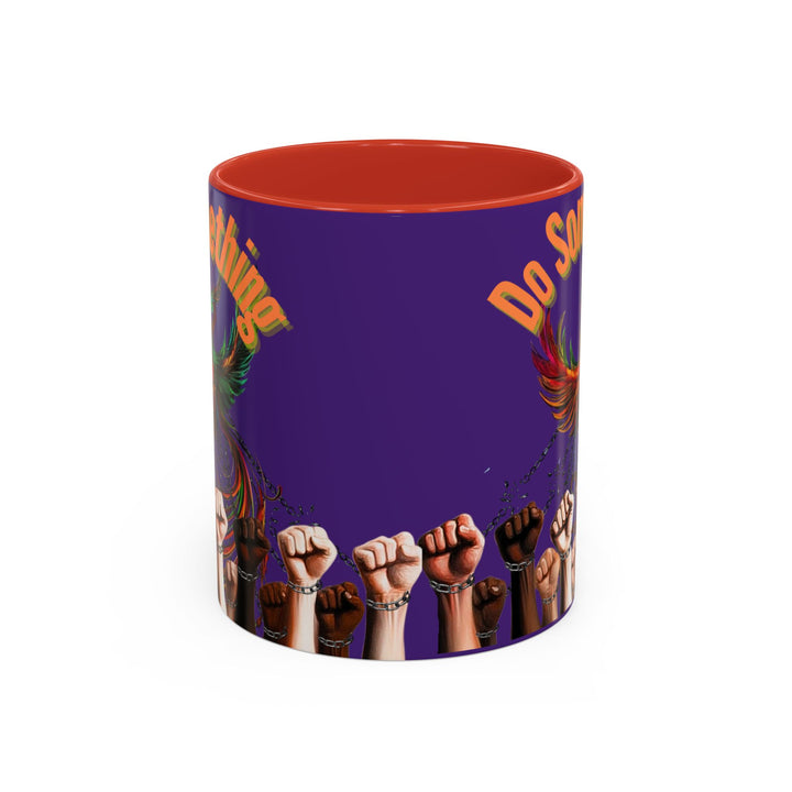 "Do Something" Phoenix & Fists Empowerment Coffee Mug –