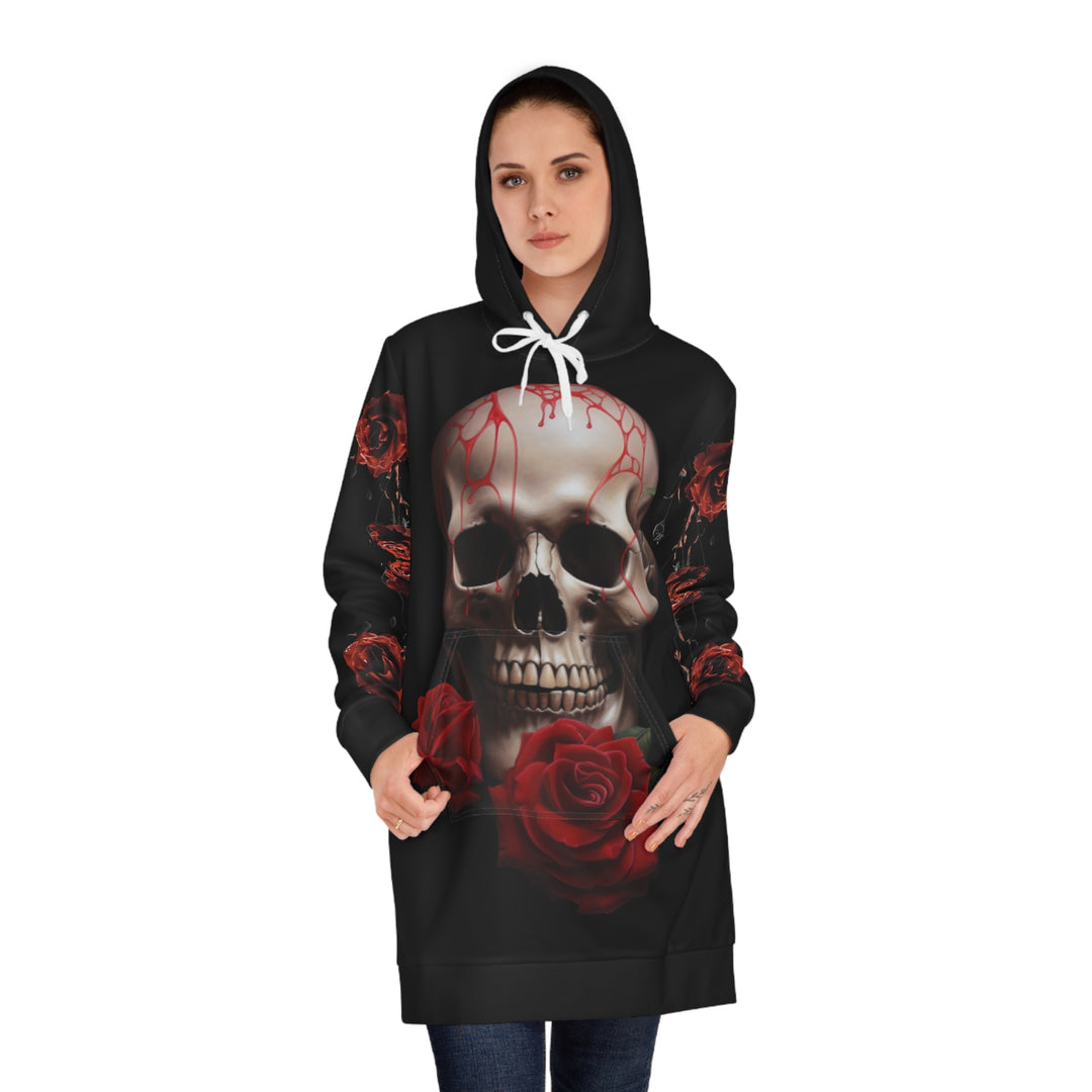 Skull and Roses Women's Hoodie Dress