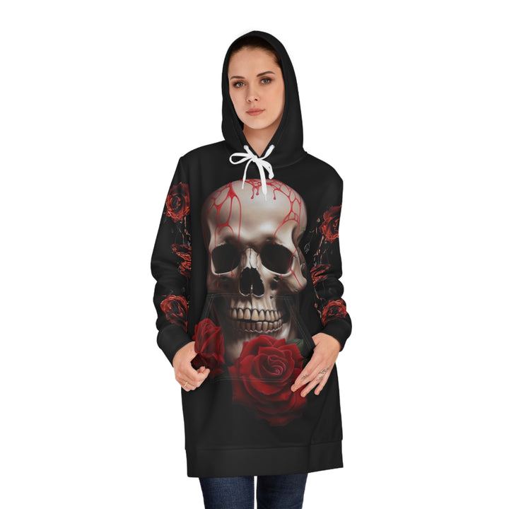 Skull and Roses Women's Hoodie Dress