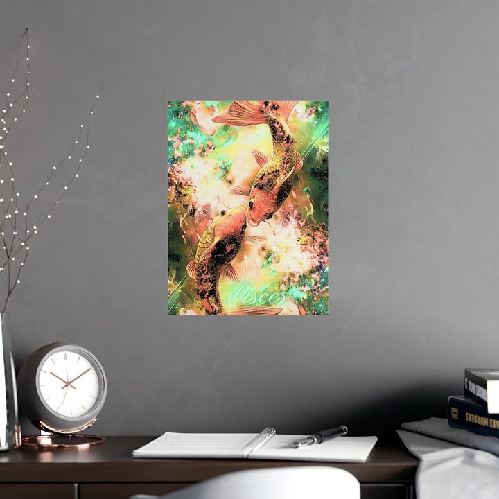Pisces Zodiac Matte Poster