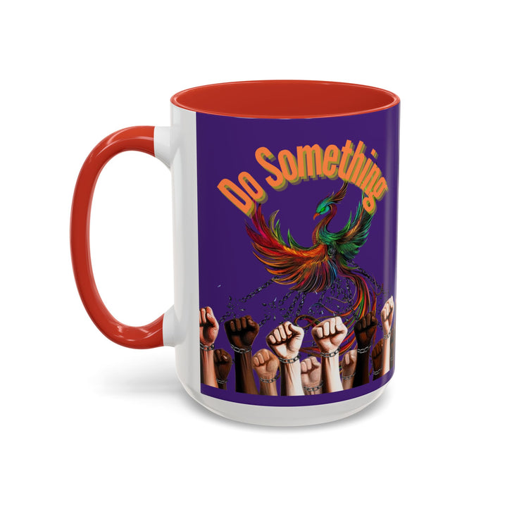 "Do Something" Phoenix & Fists Empowerment Coffee Mug –