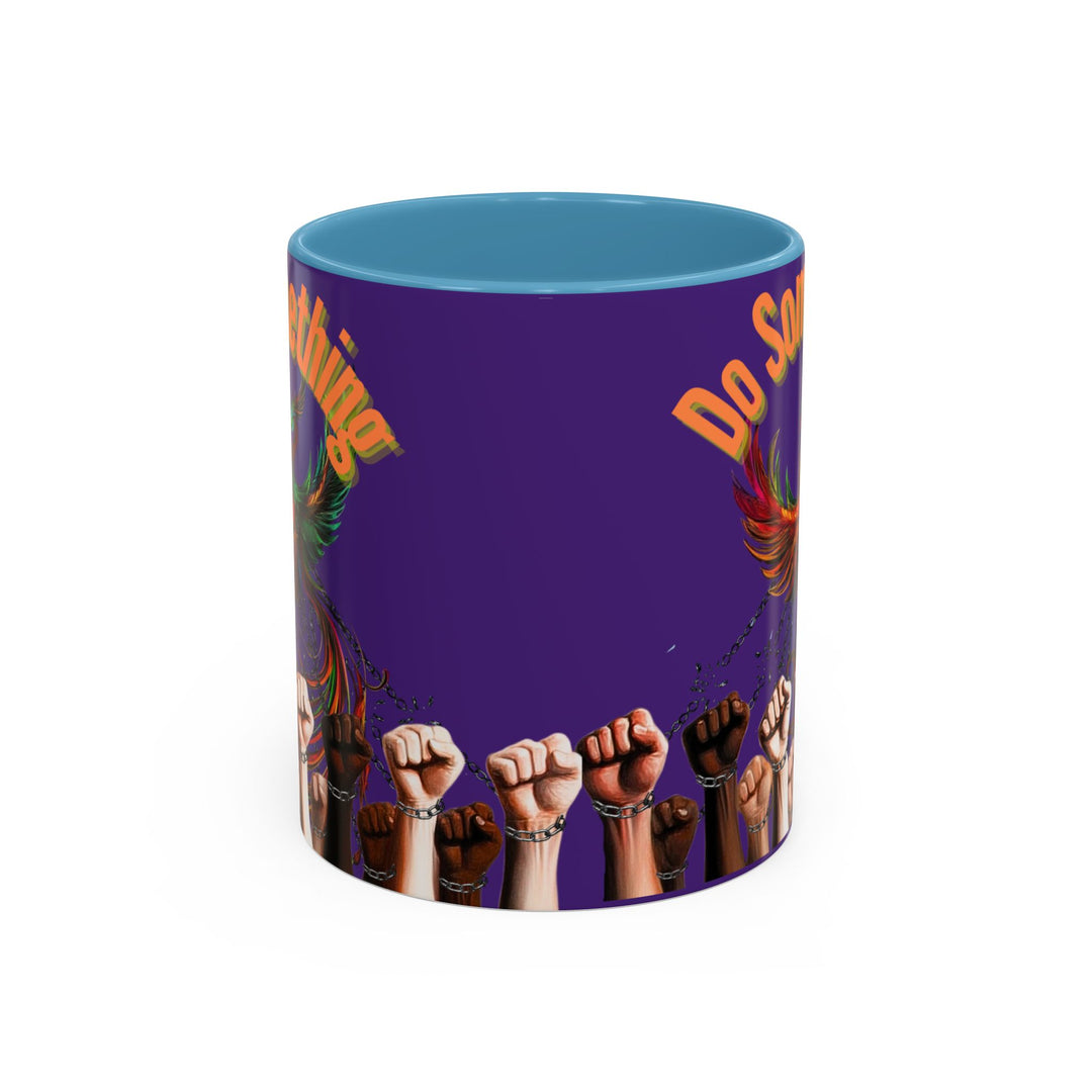 "Do Something" Phoenix & Fists Empowerment Coffee Mug –
