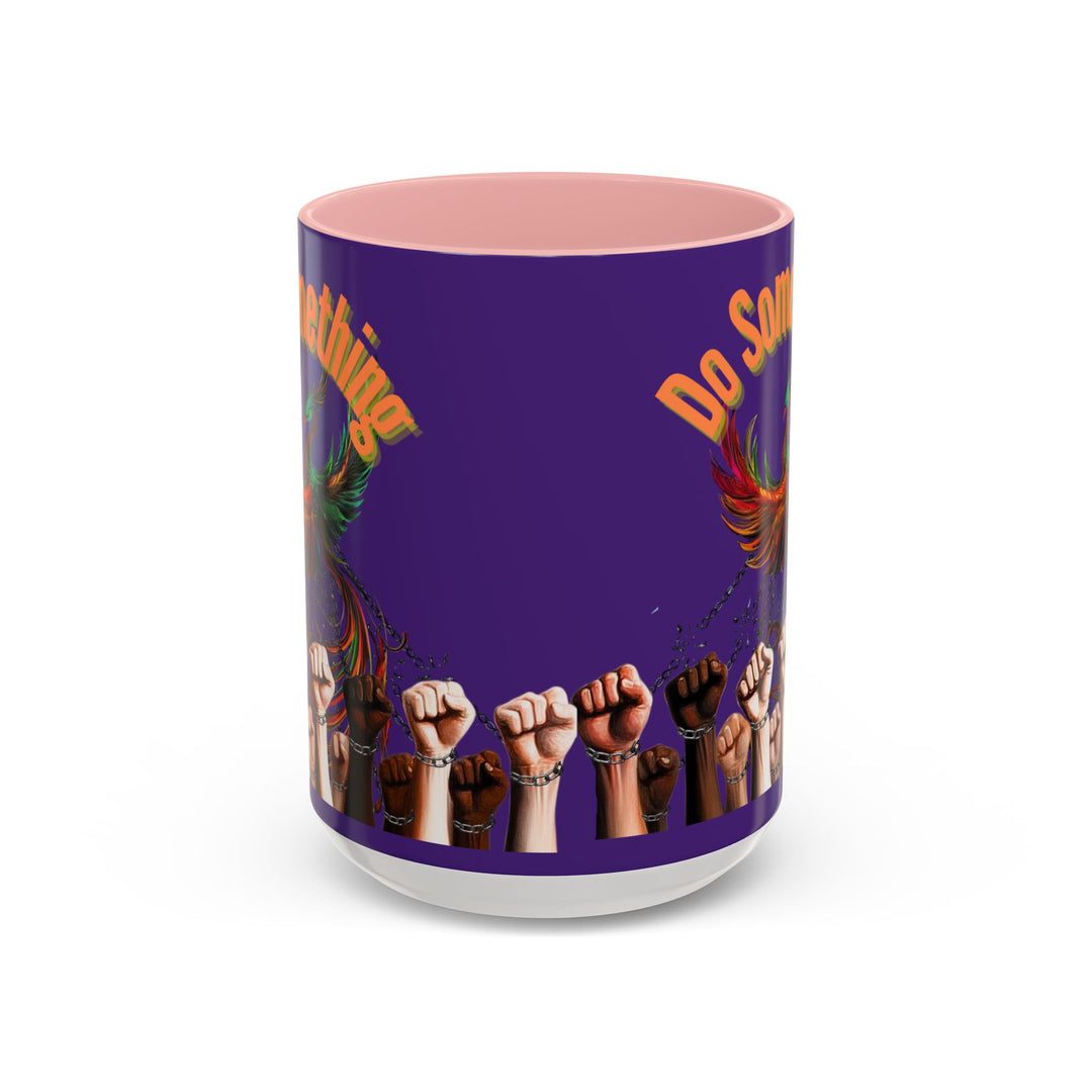 "Do Something" Phoenix & Fists Empowerment Coffee Mug –